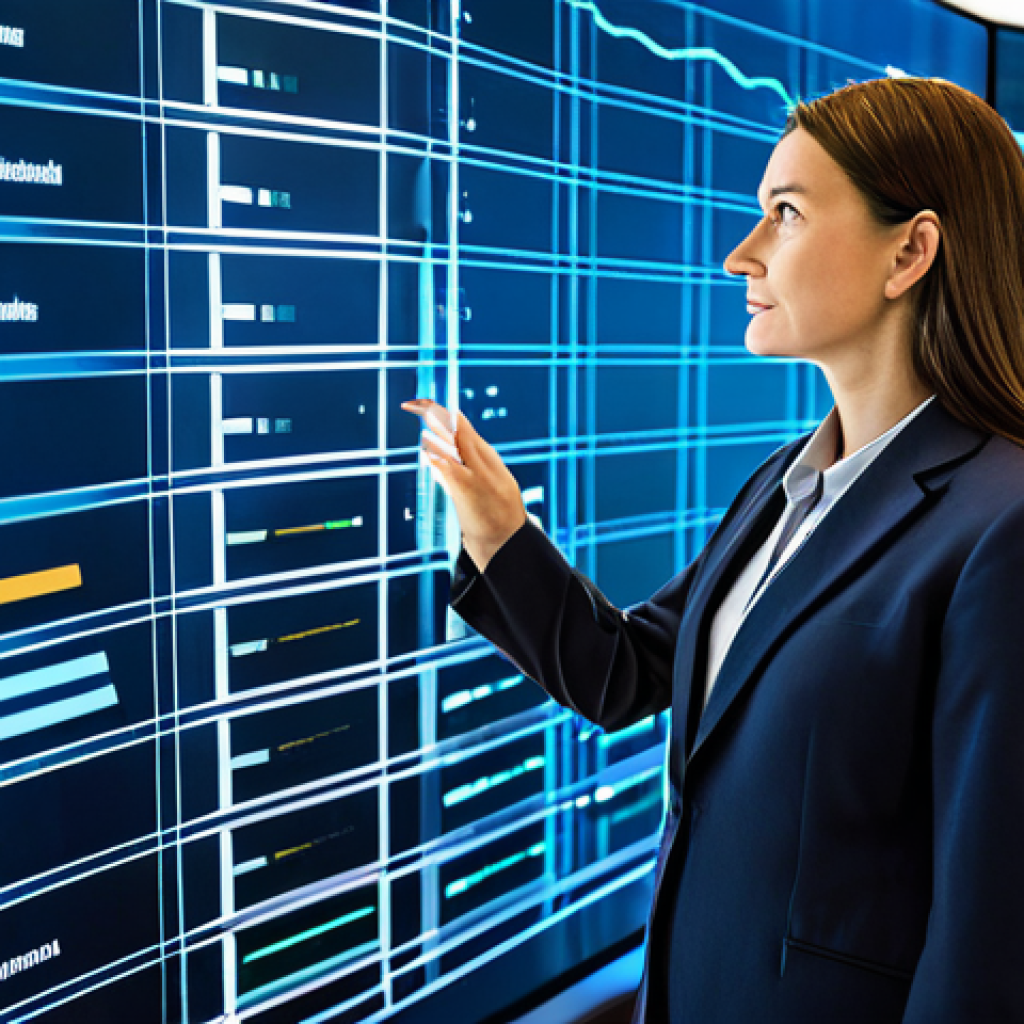 A professional policy analyst, mid-career, wearing a modest business suit, stands in a modern, brightly lit data analytics center. They are interacting with a large, transparent holographic display showing complex, visually appealing data visualizations related to urban planning and public services. The analyst has a focused, intelligent expression, embodying deep insight into data. The environment is clean and organized, with other high-tech equipment subtly in the background. The scene emphasizes innovation in governance, safe for work, appropriate content, fully clothed, professional dress, perfect anatomy, correct proportions, natural pose, well-formed hands, proper finger count, natural body proportions, high-quality photograph, realistic lighting, sharp focus.