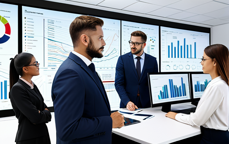 Data-Driven Policy Analysis**

A diverse team of professionals analyzing data visualizations on large screens in a modern office setting, fully clothed in appropriate business attire, focusing on charts and graphs, safe for work, professional environment, perfect anatomy, correct proportions, family-friendly, data analytics concept, high quality rendering.

**