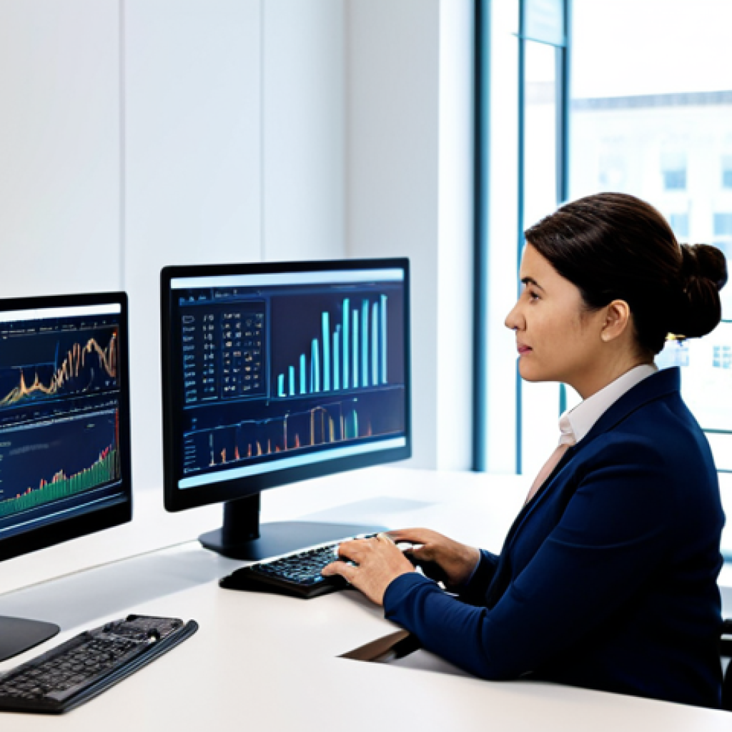 **
A professional female policy analyst in a modern, brightly lit office. She's wearing a modest business suit, seated at a clean desk with multiple monitors displaying data visualizations. She is reviewing charts and graphs. Background includes bookshelves and a whiteboard with policy ideas sketched on it. safe for work, appropriate content, fully clothed, professional, perfect anatomy, correct proportions, well-formed hands, proper finger count, natural pose, high quality.
**