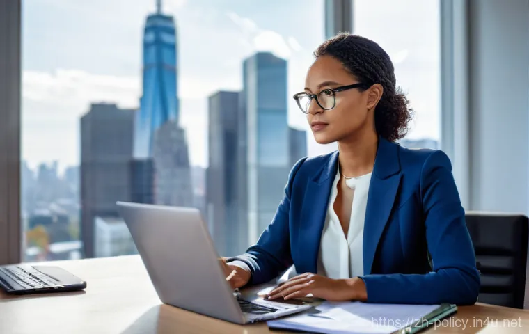 정책분석사 연봉 현실과 전망 - **Prompt:** A young, diverse policy analyst in their late 20s, with a focused and determined express...