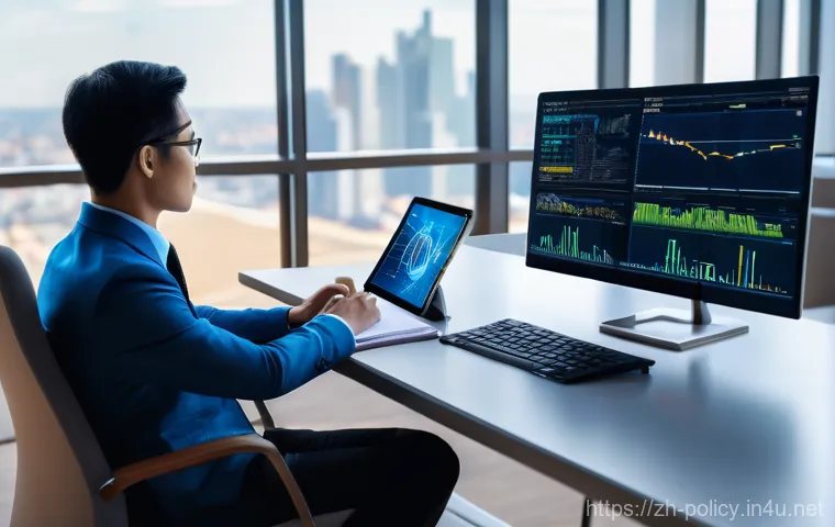 정책분석사와 공공 정책 성공 사례 연구와 경력 개발 전략 - **Prompt 1: The Analytical Mind in the AI Age**
    A highly detailed and realistic depiction of a p...