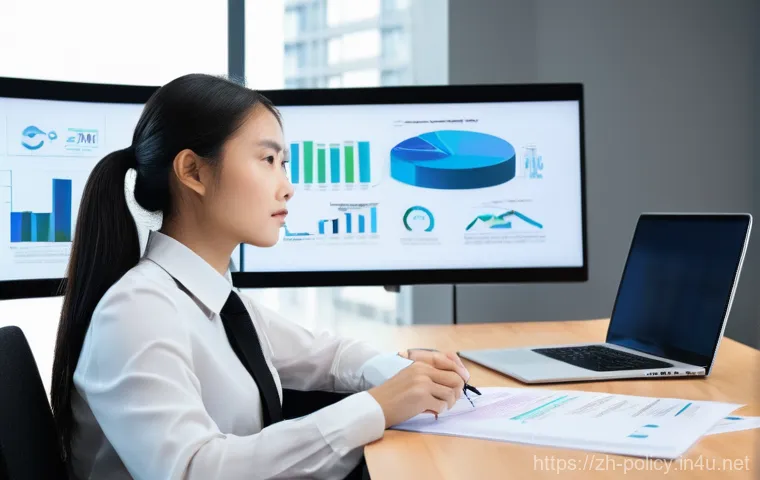 정책분석사 신입 vs 경력직 비교 - **Prompt:** A dynamic side-by-side split image. On the left, a "New Policy Analyst," a young adult i...