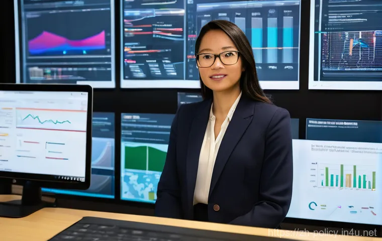 정책분석사와 정책의 데이터 분석 활용 사례 - **Prompt 1: The Modern Policy Analyst's Insight Hub**
    A dynamic, eye-level shot of a diverse fem...