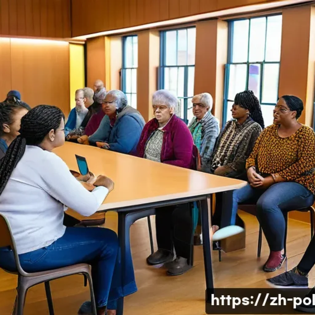 정책분석사와 국민 참여 정책 연구 - **Prompt: "A diverse group of policy analysts, both male and female, in a modern, brightly lit colla...