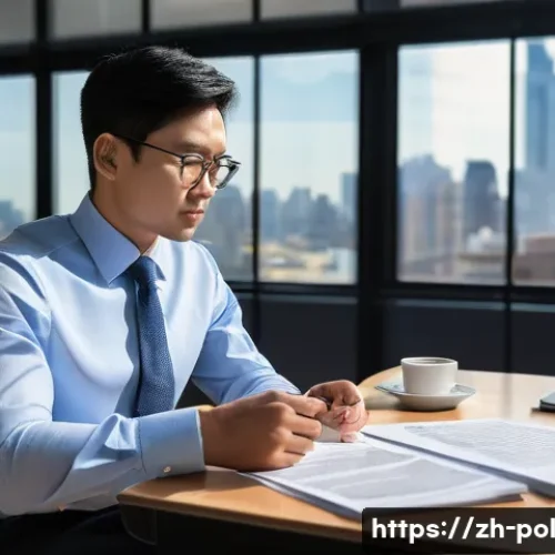 정책분석사 시험 준비 전략 - **Prompt:** A focused, determined policy analyst, mid-30s, of East Asian descent, wearing a crisp li...